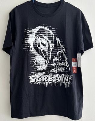 Tricou Scream Ghostface – Tricou Film de Groază din Bumbac Negru (Mărimea M) Tricouri unisex