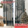 2pcs   2D FLAT PRINTING Curtains (Without Rod) Forest Majesty Popular Curtains&Drapes Festival Versatile Fabric Curtains