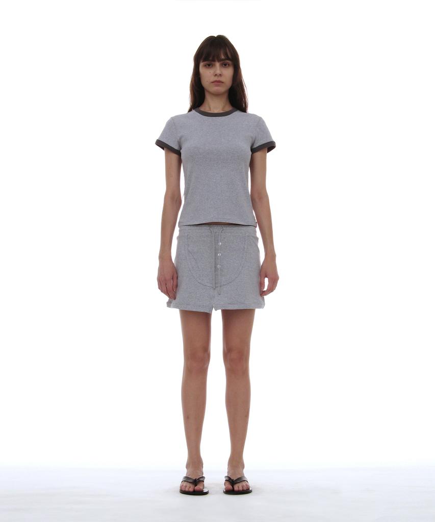 PARTIMENTO WOMEN Pwc Ringer Short Sleeve Tee_Melange