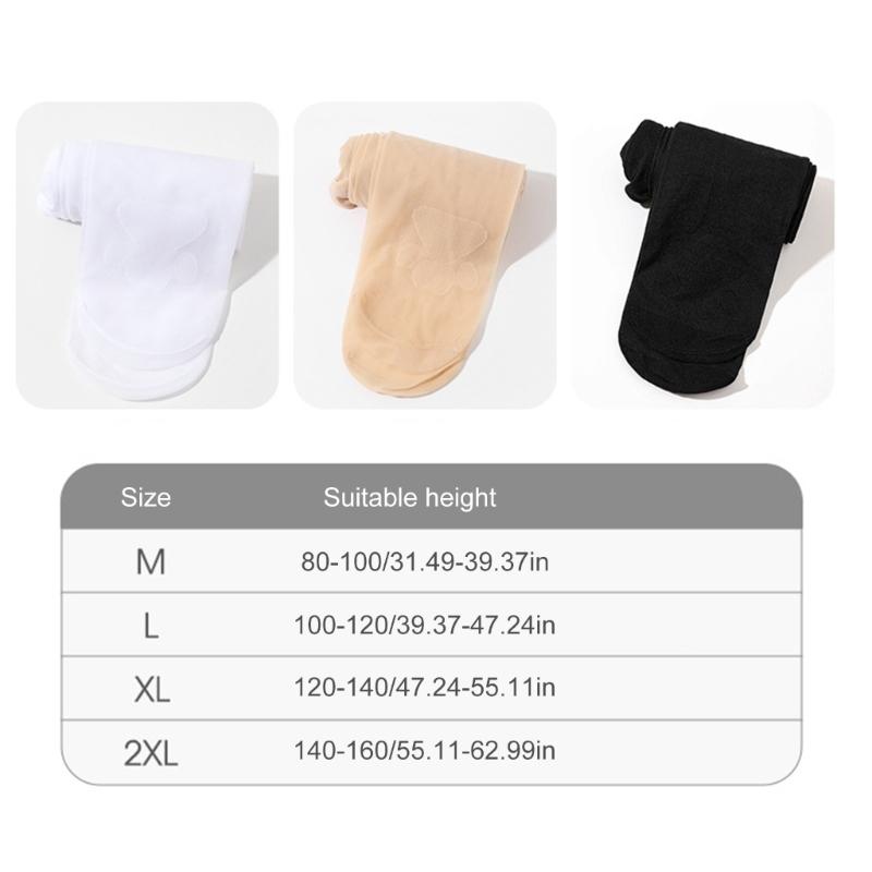 Children's Dance Tights Lightweight Solid Color Footed Leggings Comfortable Wear Pantyhose for Active Kids