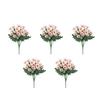 1/5/10/20/25Pcs Artificial Flower 7 Fork UV Resistant Fake Flower Home