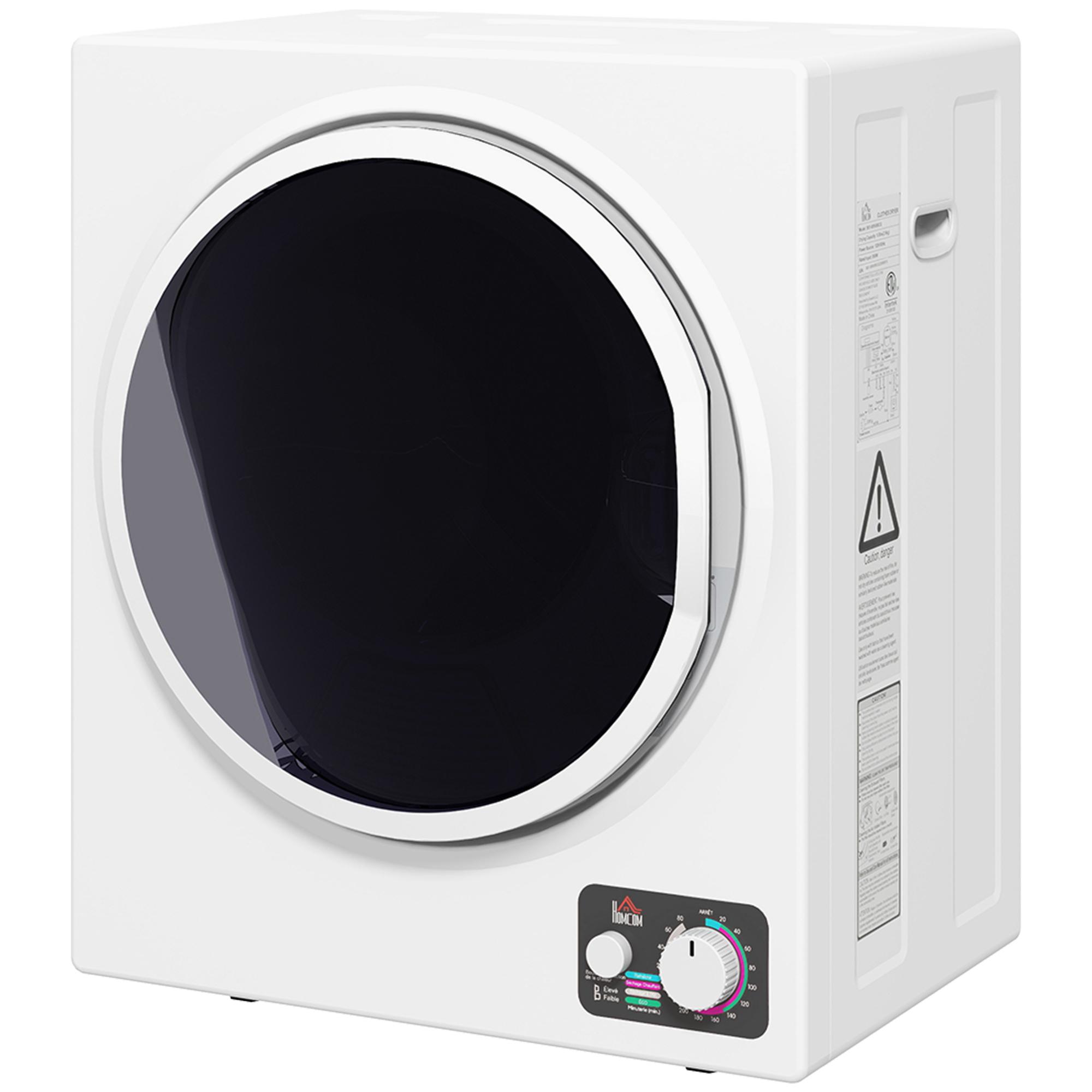 Mini Sèche-linge 4 kg Avec 4 Programmes 2 Niveaux de Chauffage Stérilisation Jusqu'à 65 degrés Celsius 850W Pour Vêtements