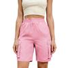 Women's Casual Loose Color Pants Pocket Utility Shorts