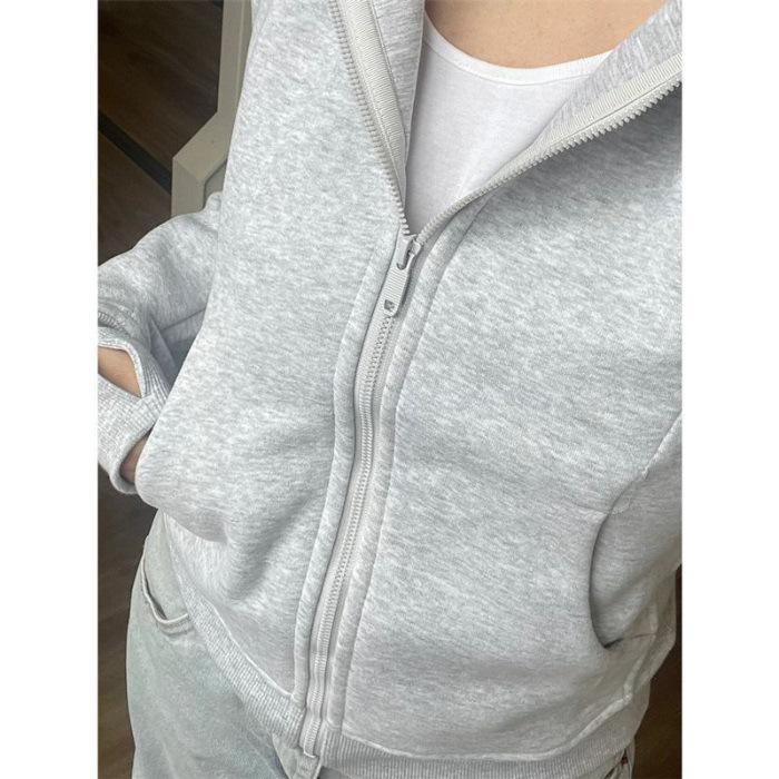 Women s Fashion Hooded Cropped Sweatshirt: Slimming Bodycon Short Top, Versatile Couple s Dopamine Style. M