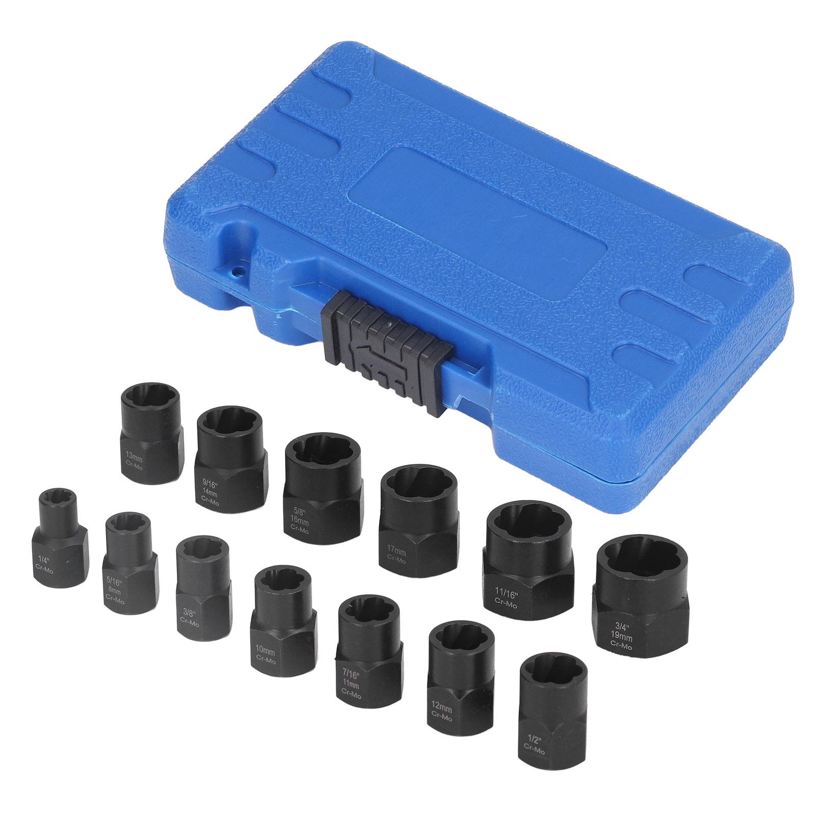 

Набор для извлечения болтов и гаек с ударным эффектом, инструмент для извлечения ржавых, поврежденных, сорванных головок для извлечения