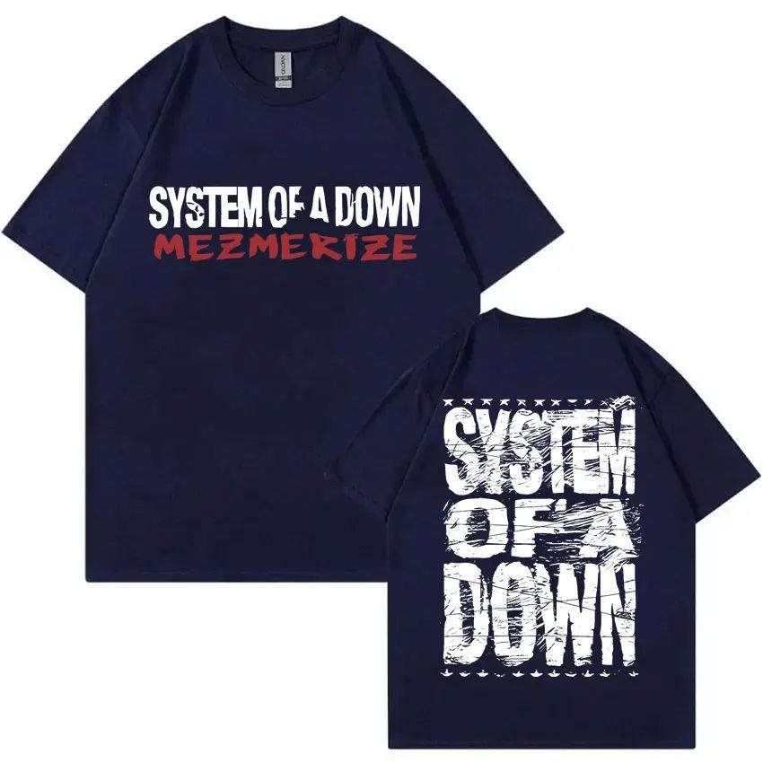 Rocková kapela System of A Down Mezmerize Trička Vintage Alternativní Metalová Hudba Trička Módní Oversized Tričko