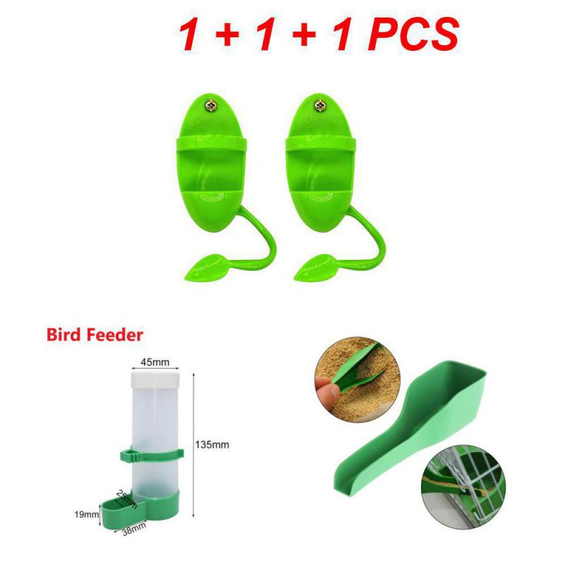 New Pet Parrot Feeder Hanging Cage Fruit Vegetable Container Feeding Cup Cuttlebone Stand Holder Pet Cage Accessories Supplies
