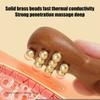 Wooden Nose Gua Sha Tool with Brass Beads – Handheld Comb for Facial Acupressure, Meridian Stimulation, and Relaxation