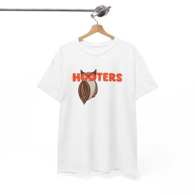 Hooters T-Shirt Retro Eulenlogo Bar Schwere Baumwolle