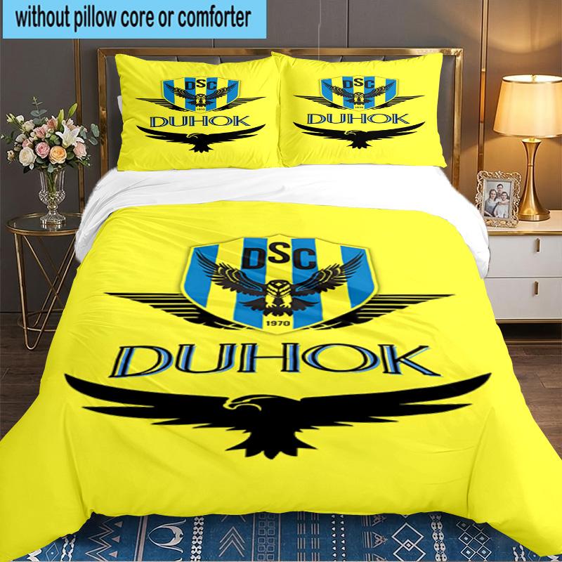 Duhok Dynamic Sports Emblem 3PCS Bedding set,Ideal for 1pc Duvet Cover And 2pcs Pillowcases Perfect for Fan gift,Ideal for Bedroom, Dormitory