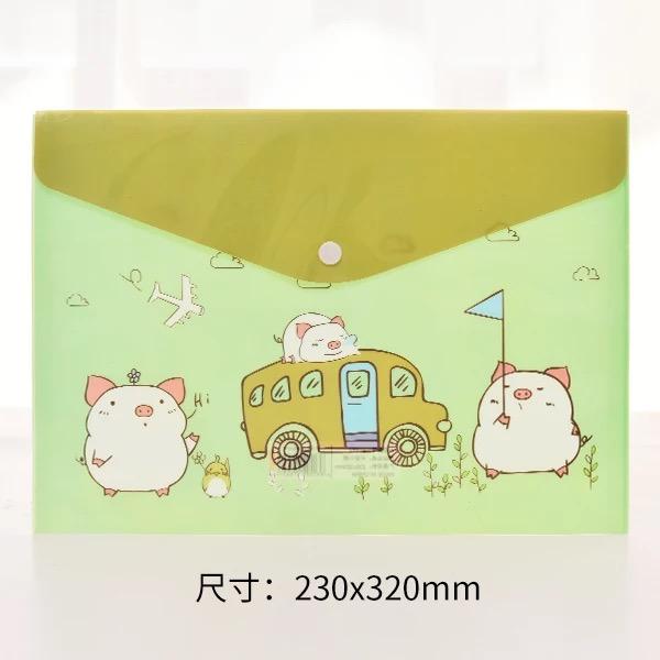 1PC Waterproof Multi Pocket Plastic Kawaii A4 File Folder Bag Document Paper Organizer Case Office School Stationery Supplies