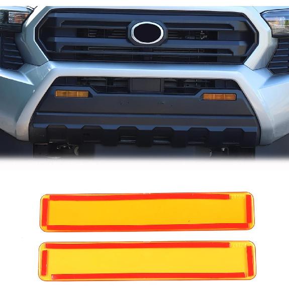 

Front Fog Light Cover Trim Compatible with Toyota Tacoma 2024 2025 ABS Smoked Black Fog Lamp Panel Protective Cover Exterior Decoration Accessories жёлтый