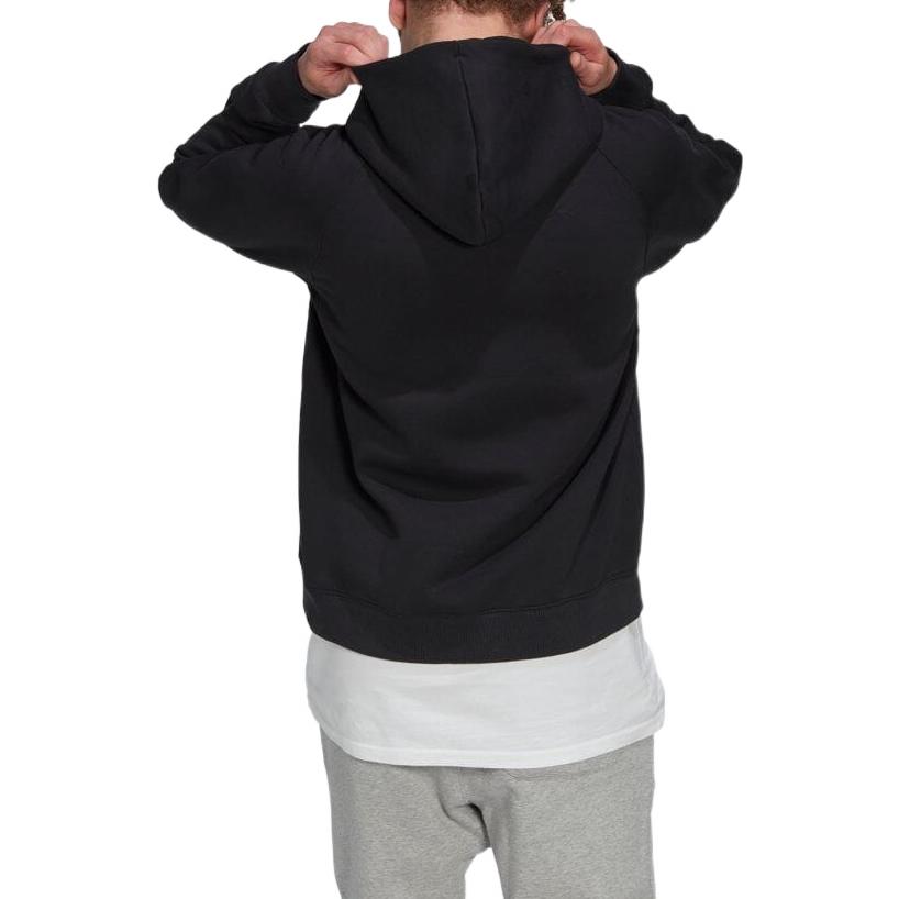 adidas Unifarbener Logo-Hoodie mit weiten langen Ärmeln Herren-Hoodie Schwarz HN1952