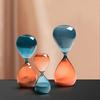 15-Minute Elegant Nordic-Style Glass Timer | Minimalist Decor for Office, Living Room, Entryway & Study, Functional Home Ornament, Without Battery