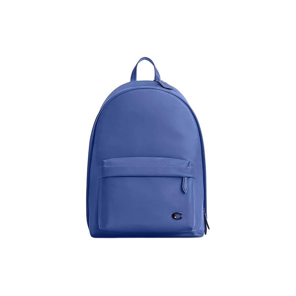 Coach Hall 29 Zipper Closure Adjustable Shoulder Strap Leather Backpack Large Men Backpack Blueberry CR757-BLB