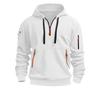 European Men's Hooded Zipper Sweatshirt with Multi-Pocket Pullover - Spring & Autumn Casual Jacket