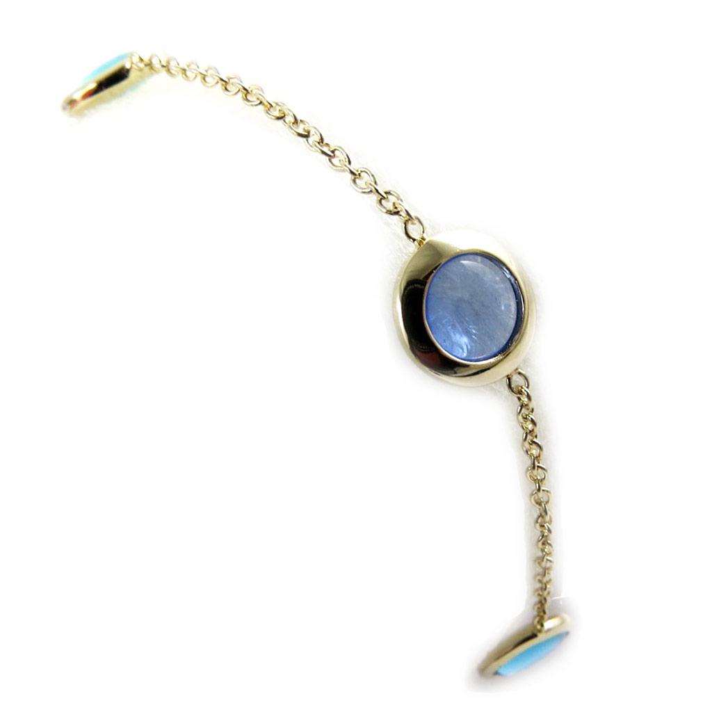 Altesse [L7946] - Bracelet Plaqué Or 'Angela' bleu doré