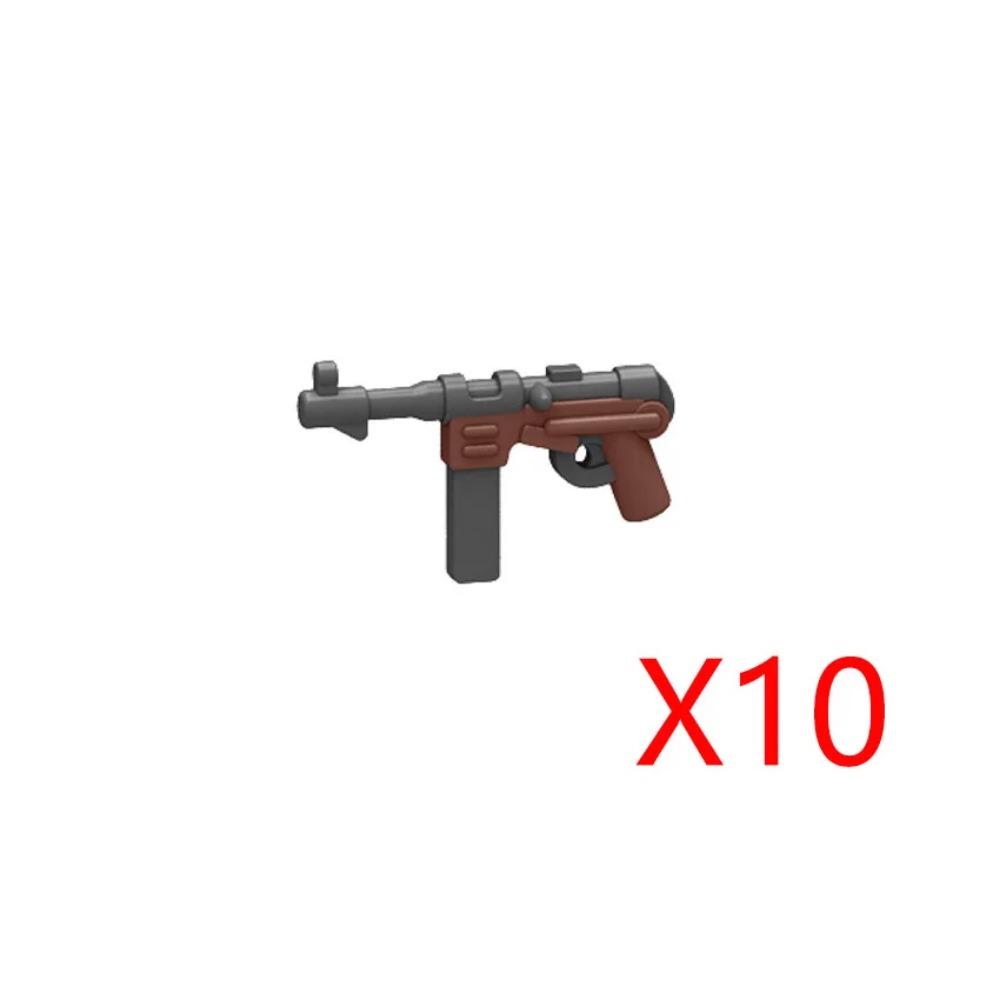 WWI WWII Building Blocks Soldiers Military Accessories Bomb Two-color Gun Mini Brick Weapons Gift Toy AKM Helmet RPG Grenad X026