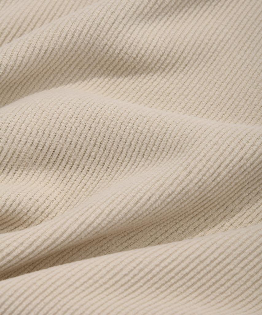 COVERNAT Small C Logo Corduroy Half Zip Beige