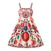 Girls' Fashionable Dress for Summer, Children's Casual Printed Halter Top Dress