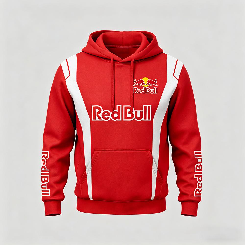 Red Bull Heren lente- en herfstkleding voor  F1 Racing en Motorrijden,  Niche Stijl, Nieuw Bedrukt Model met Lange Mouwen XL