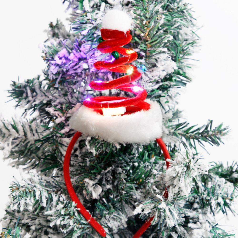Xmas Tree/Santa's Hat/Elk Veselé Vánoce LED čelenka do vlasů Vánoční cosplay čelenka Nový rok