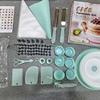 Nordic Baking Set: 137-Piece Home Cake Tools with Piping Bags, Stainless Steel Tips, and Turntable