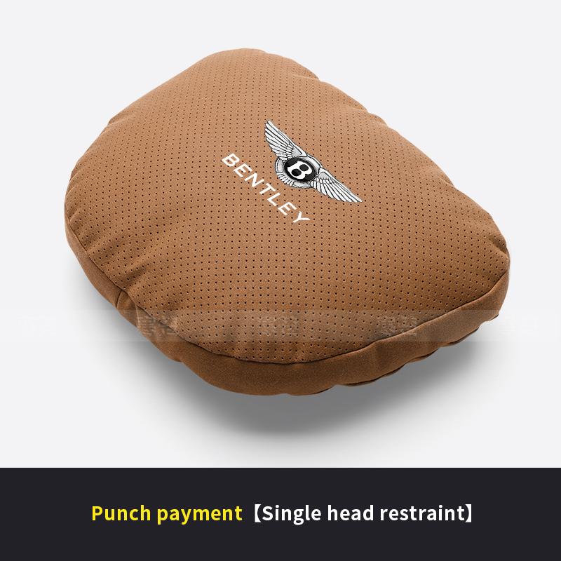 Car Headrest Neck Support Lumbar Cushion Soft Neck Pillow For Bentley Continental GT MULLINER Bentayga Flying Hurtling Spurlogo