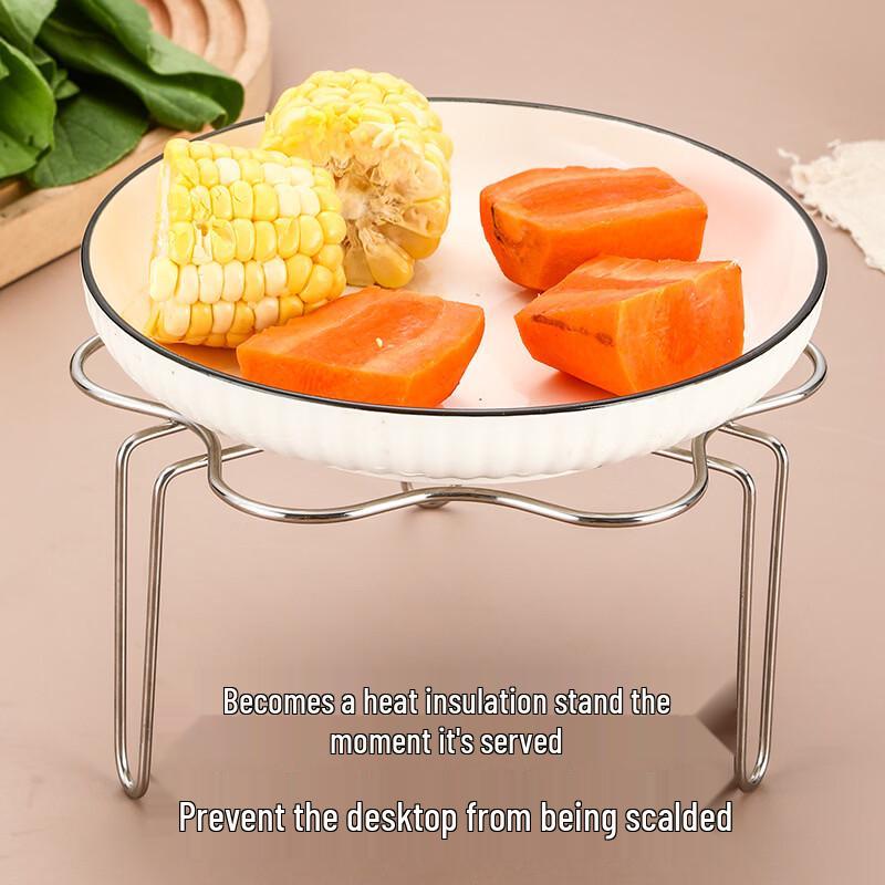 Thickened Stainless Steel Flower Steamer Rack with Low Legs