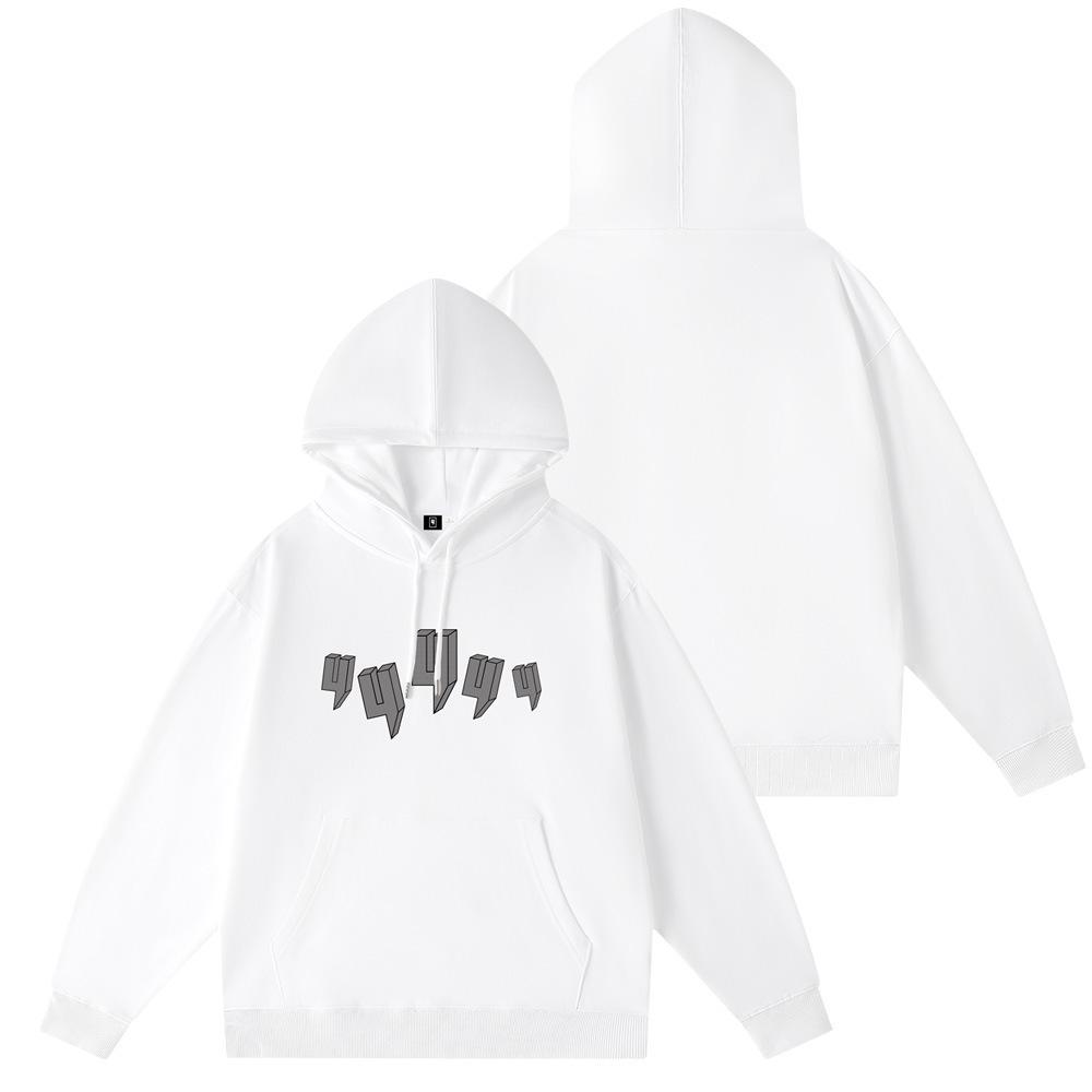 Unisex Trendy Hooded Sweatshirt - Loose Fit, Autumn/Winter Style with Letter 'Y' Print for Couples