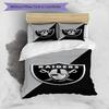 Raiders Football Legacy Printed Pattern Duvet Cover Set – includes 1 duvet cover and 2 matching pillowcases Bedroom decor Christmas gifts