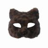 Halloween half face plush fox cute cat mask orgy masquerade party facial decoration fun