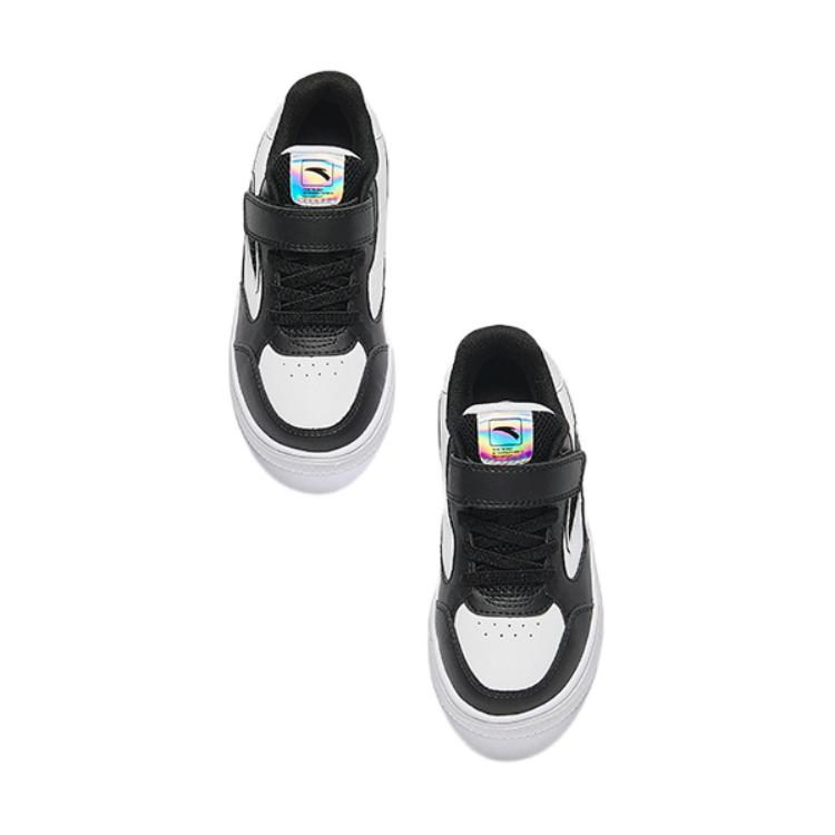 Anta Comfortable Versatile Non-Slip Wear-Resistant Low-Top Kids Skate Shoes Kids Sneakers White Black 312439932-1