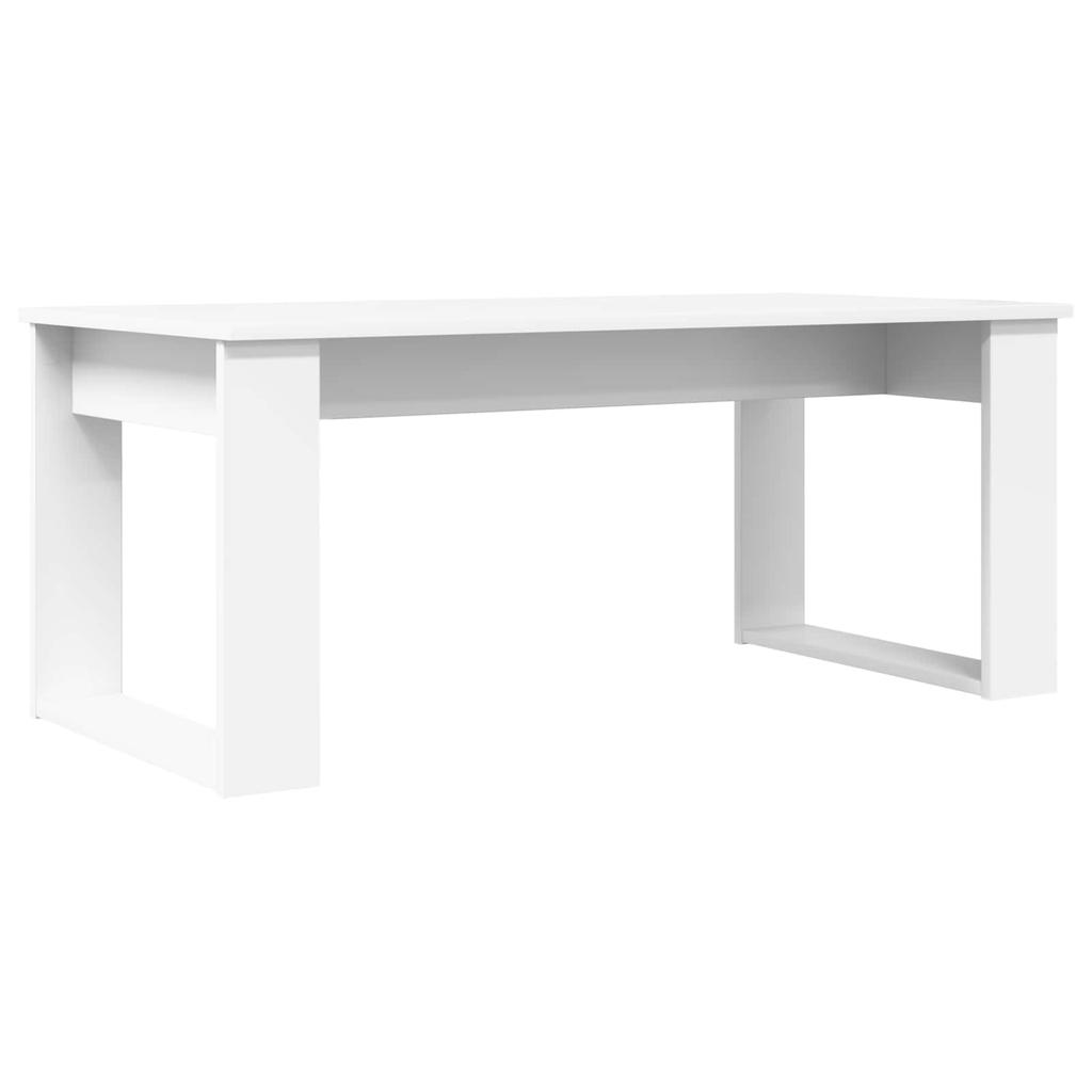 Coffee Table Set 2 Pieces White 100 X 50 X 42 Cm Engineered Wood