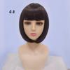 12-inch Short Straight Bangs Wig for Women - European & American Style Synthetic Bob