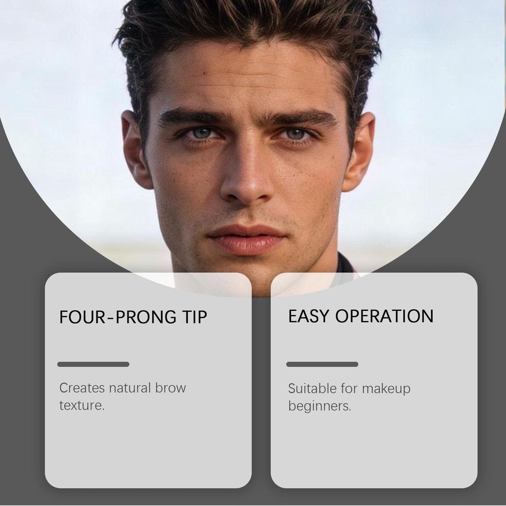 EAST MOON Beard & Eyebrow Pencil Set for Men (Black) - Softening Daily Grooming Kit