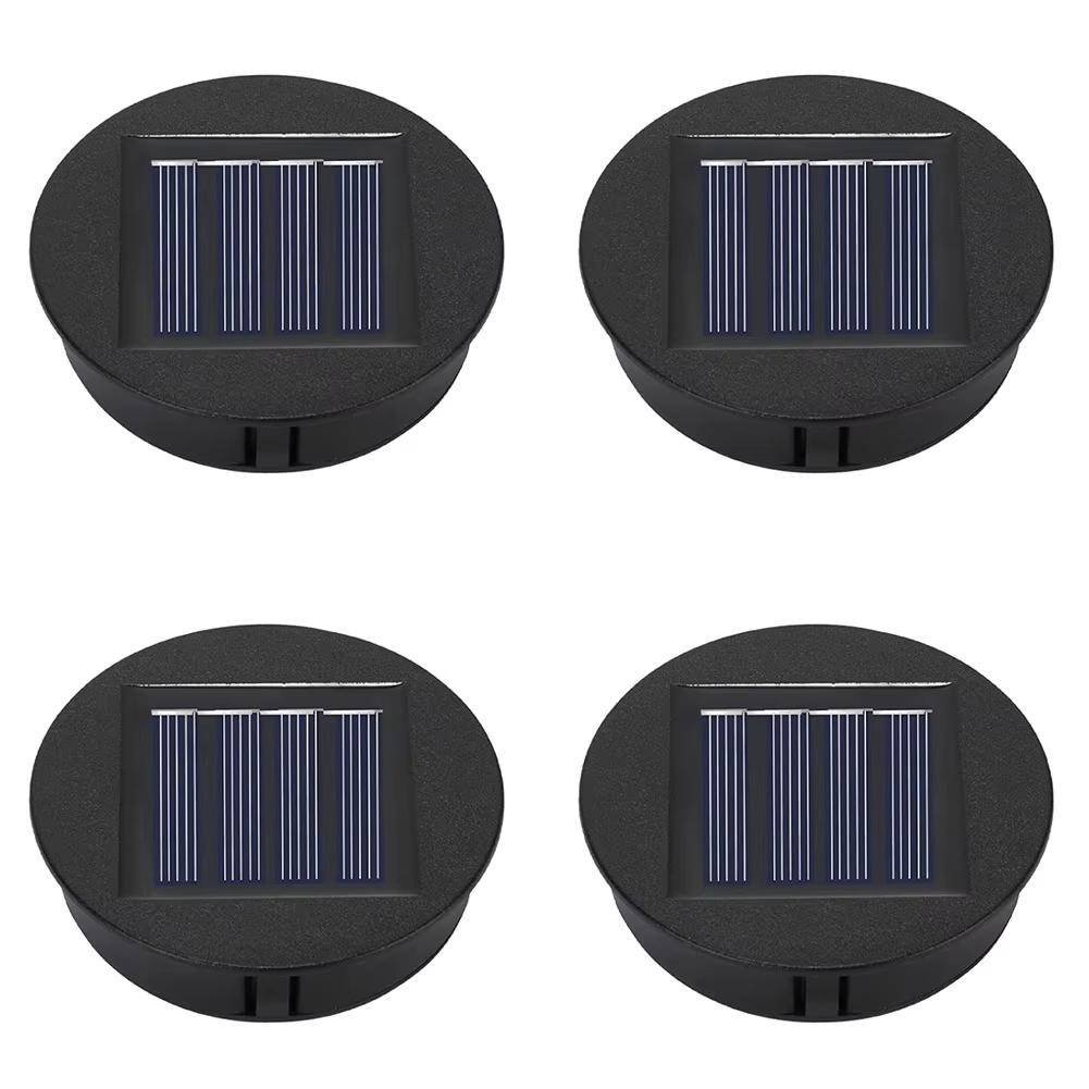 1-4PCS 8CM Solar Light Replacement Top 1.2V Waterproof LED Solar Panel Lantern Lid Light Solar Lantern Top Outdoor Decor Garden