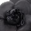 CHANEL camellia ribbon Valletta black Satin ribbon Women Used