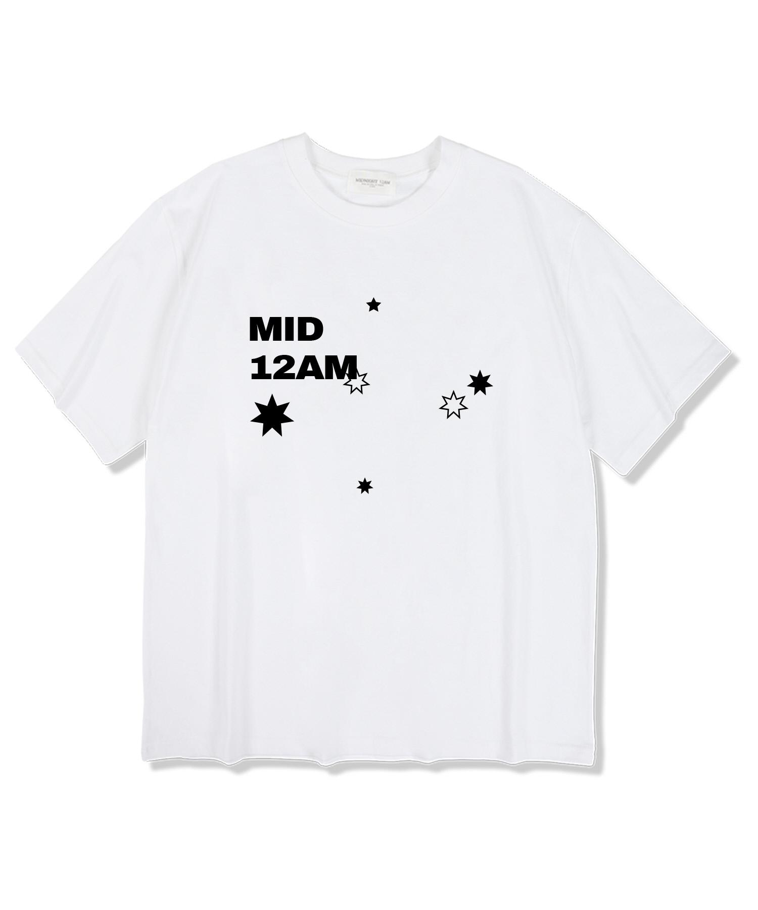 Midnight 12 Am Mid12 Star Short Sleeve T-Shirt White L