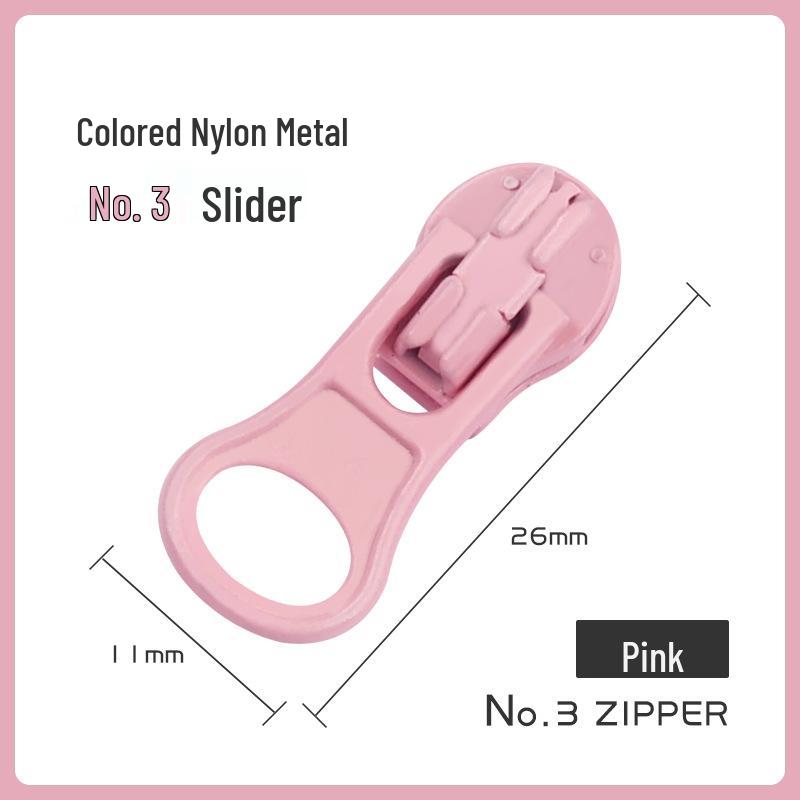 Nylon & Metal Zipper Pull for Jackets and Bags (No. 3 & No. 5)