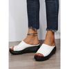 Womens New Summer Peep Toe Solid Color Wedge Slippers European and American Style