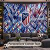 Atletico Madrid FC Personalizuotas gobelenas Palaikymas Custom Name, Sienų menas Namų dekoravimas