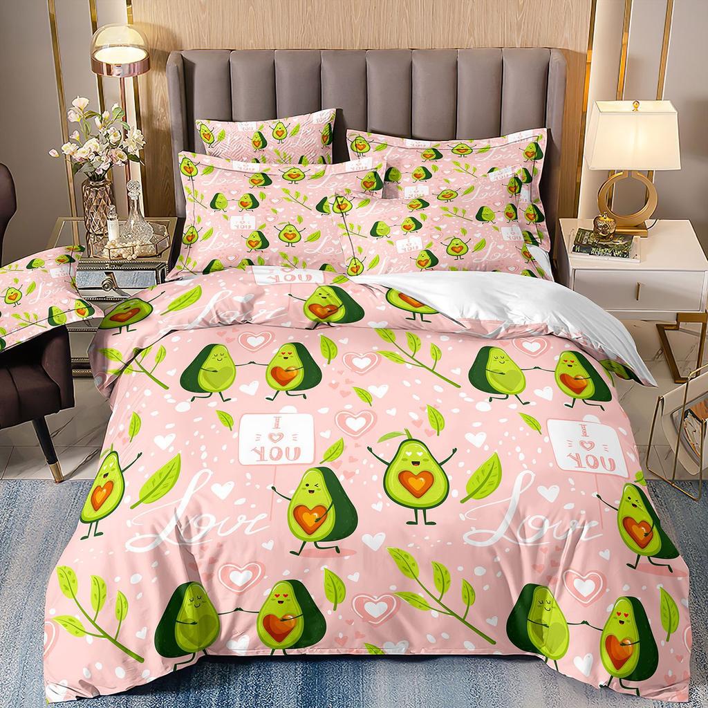 Children'S Cartoon Animal Panda Dog Toy Car Bedding 3D Digital Printing Three-Piece Set