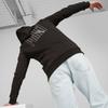 Puma Back Letter Print Full Zip Hoodie Men Tops Black 678377-01