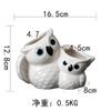 Gardening Succulent Flower Pot Ceramic Interior Creative Simple Desktop Small Animal Mother And Son Owl Flower Ornament