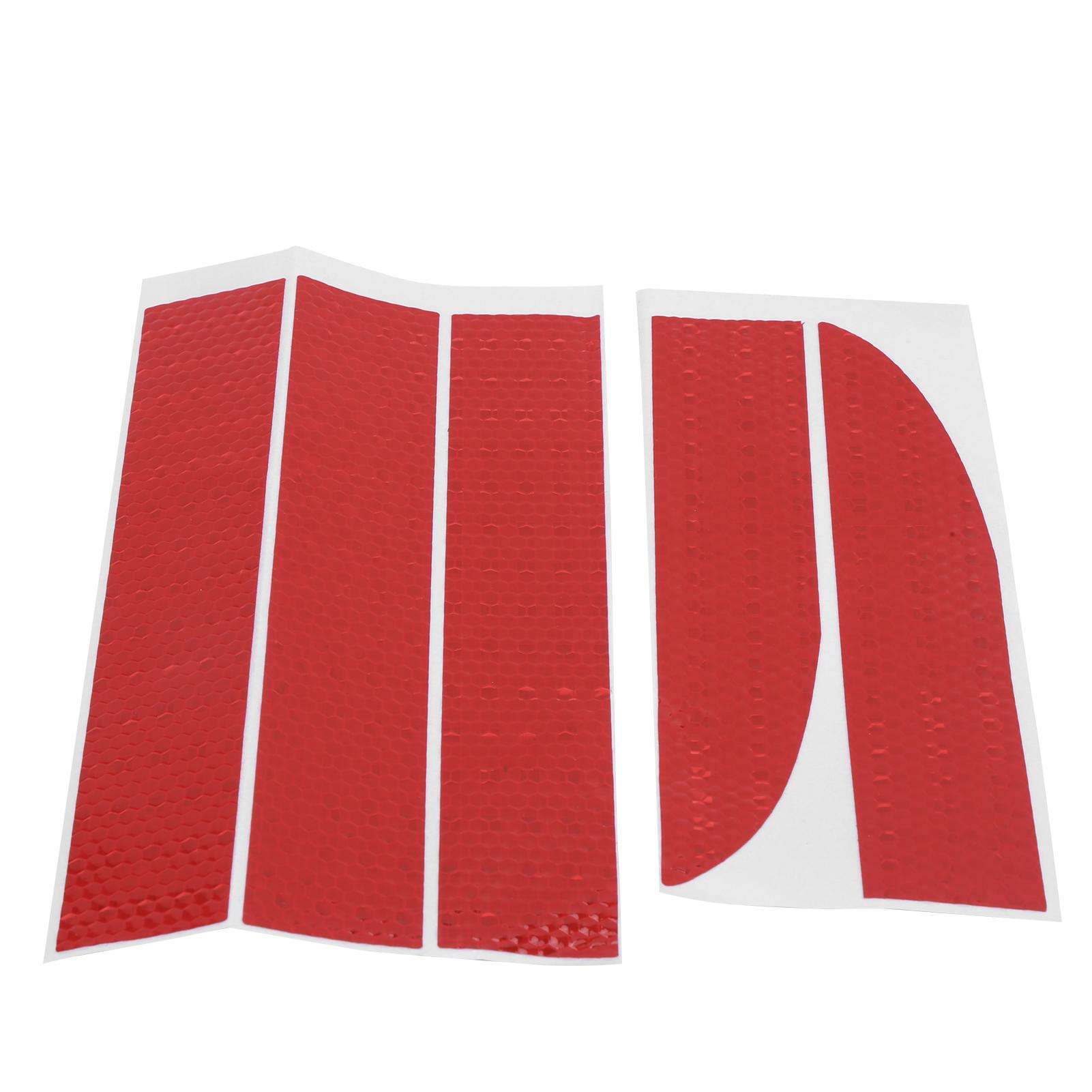 

5 шт. Прочная светоотражающая полоса наклейка Высокая интенсивность Видимость ночью Универсальная ВодонепроницаемаяКрасный