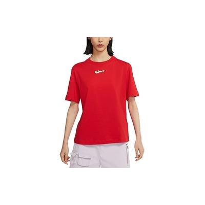 Sportswear Logo Graphic Crew-Neck T-Shirt Women Tops Red DM3553-657