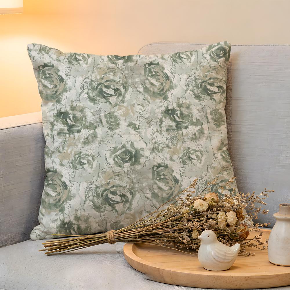 Cushion Cover Linen SkinFriendly Soft Decorative Case For Sofa Home Decor Anime Retro Prints Pillow cover