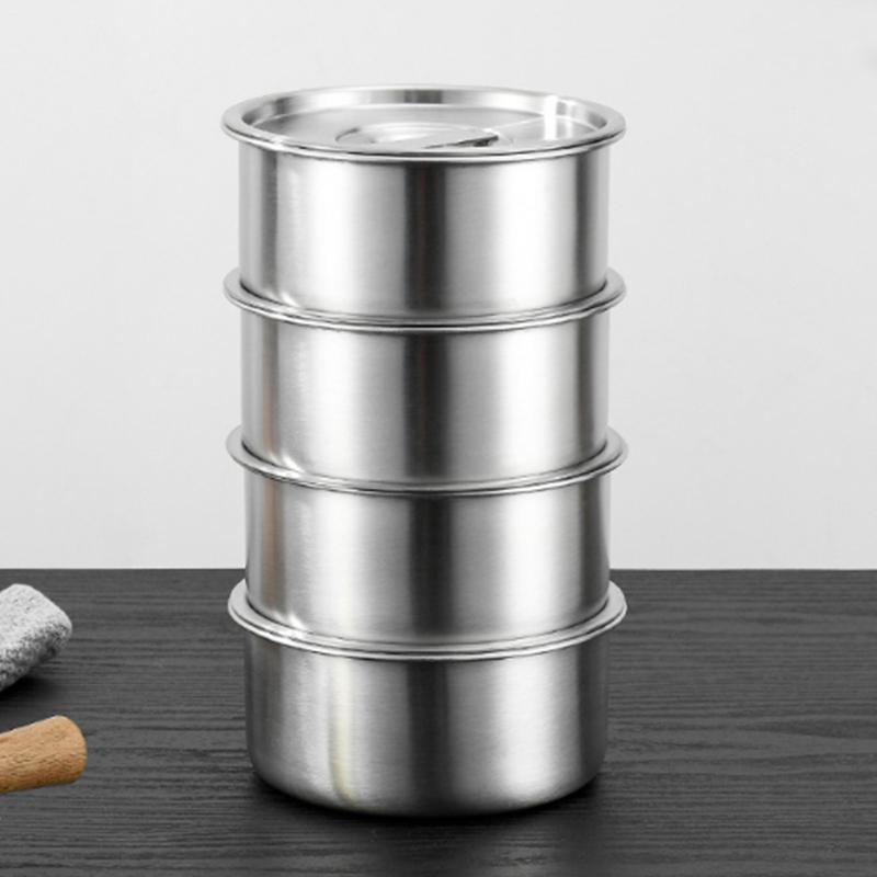 Nerezová miska na dušené vejce Ramen Rýže Ovocný salát Dušené misky s víčky Polévkový hrnek Nádoba na jídlo Kuchyňské nádobí Potřeby