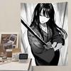 Subculture Y2K Black Vintage Style Tapestry Wall Hanging Decor for Bedroom Dorm Headboard Desk Unique Retro Design